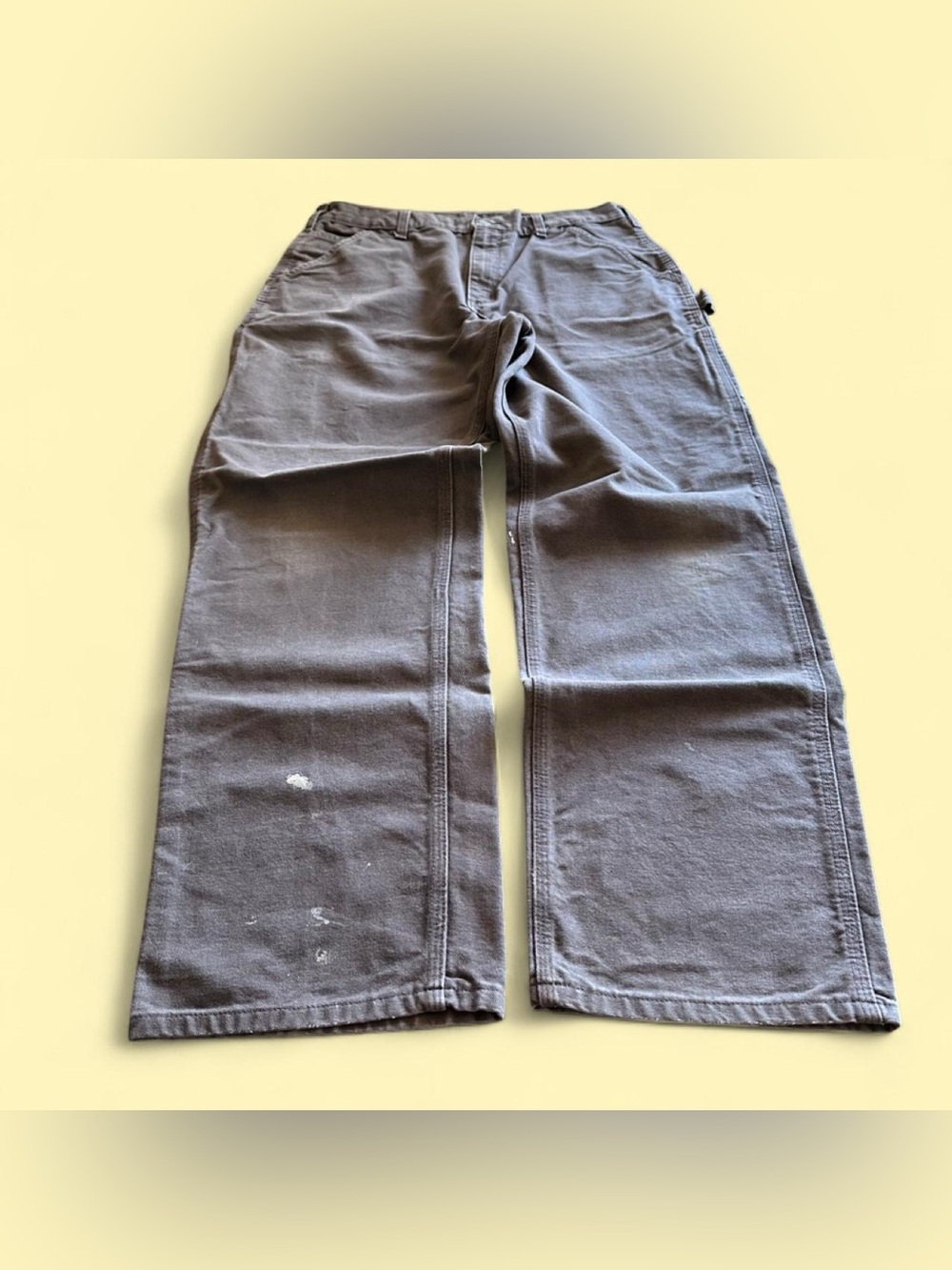 Vintage Carhartt B11 DKB Carpenter Pants Brown Dungaree Fit 34x34 USA - Picture 2 of 8
